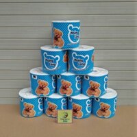 COMBO 2 LỐC 10 CUỘN CÓ LÕI CAO CẤP HOÀNG LONG GẤU XANH- GIẤY LỤA 3 LỚP- MỀM MỊN VÀ DAI