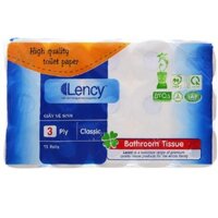 Combo 2 lốc giấy vệ sinh Lency 15 Cuộn Cao Cấp (3 Lớp)