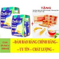 Combo 2 Lốc Sữa Delical Vanila 200ml x 8 chai + Tặng Kèm 1 Hộp Trà Sâm Hàn Quốc