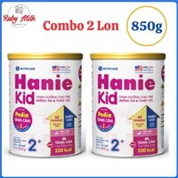 Combo 2 Lon Sữa Bột HANIE KID 2+ Lon 850g Cho Bé 2 -10 Tuổi Sữa Non 24H Cao Năng Lượng Cho Bé Suy Dinh Dưỡng Biếng Ăn Th
