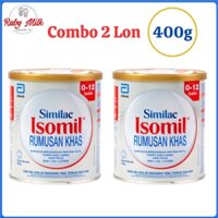 Combo 2 Lon Sữa Bột Similac Isomil 0-1 Lon 400g cho bé Dị ứng đạm bò (Cho bé 0-12 tháng tuổi)
