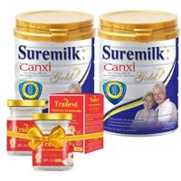 Combo 2 Lon Sữa bột Suremilk Canxi 800g - Tặng 2 lọ yến Tranest