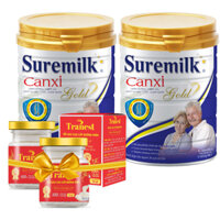 Combo 2 Lon Sữa bột Suremilk Canxi 800g - Tặng 2 lọ yến Tranest