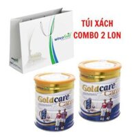 Combo 2 Lon Sữa bột Wincofood Goldcare Canxi 850glon kèm túi xách