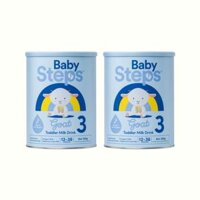 Combo 2 lon Sữa dê Baby Steps số 3 (900g) cho bé từ 12-36 tháng tuổi