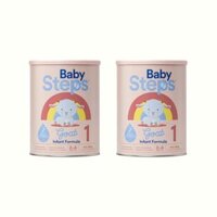 Combo 2 lon Sữa dê Baby Steps số 1 (900g) cho bé từ 0-6 tháng tuổi