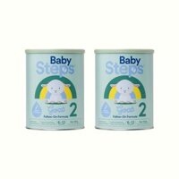 Combo 2 lon Sữa dê Baby Steps số 2 (900g) cho bé từ 6-12 tháng tuổi