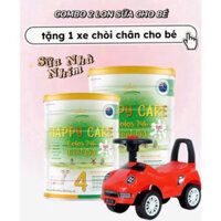 Combo 2 lon sữa Happy CARE Goat ( tặng 1 xe  chòi chân )Dành cho trẻ từ 1-15 tuổi trẻ biếng ăn chậm lớn, trẻ nón