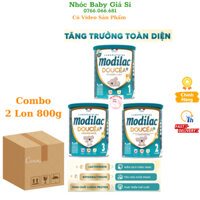 Combo 2 Lon Sữa Modilac Doucea Pháp số 1,2,3 sữa bột công thức 800g phát trí não, tăng cường hệ tiêu hoá và sức đề kháng