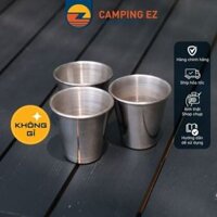 Combo 2 Ly inox 80ml cao cấp, phù hợp uống trà, sochu, ly camping dã ngoại nhỏ gọn bền đẹp dễ mang theo du lịch - Camping EZ