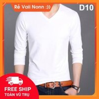 Combo 2 mẫu áo dài tay cổ tim đỏ xanh đen