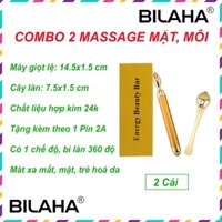 Combo 2 Máy Massage Mắt, Môi 24K Giảm Thâm Nám, Căng Môi Sau Xăm + Cây Lăn Giảm Thâm Mắt (Có Hàng Sẵn) - MASA1037