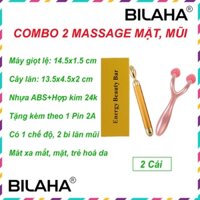 Combo 2 Máy Mát Xa Mắt, Môi 24K Chống Thâm, Xóa Nếp Nhăn + Cây Lăn Nâng Mũi S Line Tự Nhiên (Có Hàng Sẵn) - MASA1040