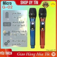 Combo 2 Micro Không Dây Pin  sạc karaoke SGMAX G02 Chuyên Dùng Cho loa kéo, amply siêu hay mic dùng tiện lợi micro nhẹ