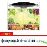 COMBO 2 Miếng dán trang trí tường nhà bếp nhà vệ sinh kích thước 60x90cm - Tặng 1 dụng cụ lấy ráy tai có đèn - SDX247