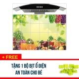 COMBO 2 Miếng dán trang trí tường nhà bếp nhà vệ sinh kích thước 60x90cm - Tặng 1 bộ 8 đầu bịt ổ điện an toàn cho bé - SDX247