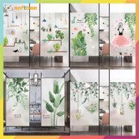 Combo 2 miếng decal dán gương cute, gồm 4 kích thước lựa chọn, tăng tính thẩm mỹ, che mờ ánh sáng