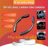 Combo 2 Miếng Ốp Vô Lăng Ô Tô / Bọc Vô Lăng 2 Mảnh Vân Carbon Chống Trượt Cao Cấp