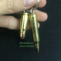 Combo 2 móc khóa vỏ đạn AR15 và K54 đầu tròn