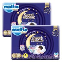 Combo 2 Molfix tã quần Sweet Dreams size XXL (30+4) Jumbo