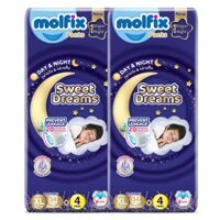 Combo 2 Molfix tã quần Sweet Dreams size XL (34+4) Jumbo