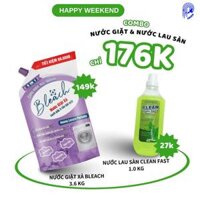 [COMBO 2 MÓN] Nước giặt xả PRIDE dòng Bleach 3.6KG + Nước lau sàn PRIDE dòng Clean Fast 1KG