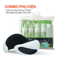 Combo 2 món phụ kiện Gối cổ + Bộ chiết mỹ phẩm