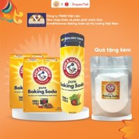 Combo: 2 Muối nổi Arm&Hammer Baking Soda Tinh Khiết 453g Và Bột Rửa Rau Củ Quả 340g