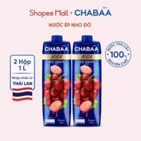 Combo 2 Nước ép Nho đỏ Chabaa - Hộp 1L