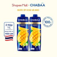 Combo 2 Nước ép Xoài và Nho Chabaa - Hộp 1L