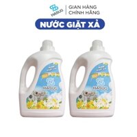 Combo 2 nước giặt xả HASUG can 3kg hương nước hoa mùa xuân, lưu hương bền lâu, an toàn cho da nhạy cảm