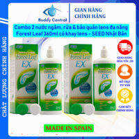 Combo 2 Nước ngâm rửa lens kính áp tròng SEED Forest Leaf EX 360ml - Buddy Central