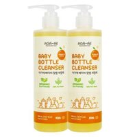 Combo 2 Nước rửa bình sữa AGA-AE hương cam - Chai 500ml (Giao bao bì ngẫu nhiên)