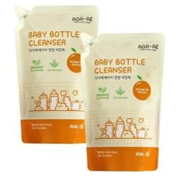 Combo 2 Nước rửa bình sữa AGA-AE hương cam - Túi 500ml (Giao bao bì ngẫu nhiên)