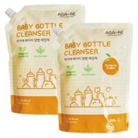 Combo 2 Nước rửa bình sữa AGA-AE hương cam - Túi 1L