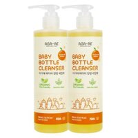Combo 2 Nước rửa bình sữa AGA-AE hương cam - Chai 500ml (Giao bao bì ngẫu nhiên)