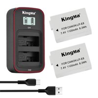 Combo 2 pin 1 sạc Kingma for Canon LP-E8 550D 600D 650D 700D