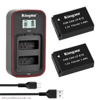 Combo 2 pin 1 sạc Kingma LCD BM058 for Canon LP-E12 Canon EOS M M200 M100 M50 Mark ii M10 M2 Rebel SL1 100D PowerShot SX