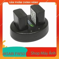 Combo 2 Pin 1300mAh + Sạc (A6000, A5000, 7R, A7R, 7S, A7S) WASABI Sony NP-FW50