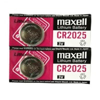 Combo 2 Pin CR2025 Maxell Lithium 3V (Vỉ 1v) -  Pin đồng xu CR2025 3V sử dụng cho đồng hồ chìa khóa xe.pin dùng cho nhiệt kế và máy đo độ căng trong y tế (pin dày hơn cr2032) [bonus]