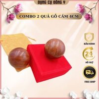 Combo 2 quả bi lăn tay Gỗ Cẩm - Mát xa giúp dẻo tay, chống mỏi toàn diện