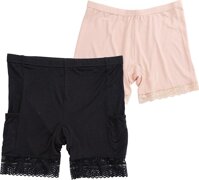 Combo 2 Quần Đùi Mặc Trong Váy Lưng Cao Phối Chân Ren ĐenDa