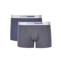 Combo 2 Quần lót boxer nam Freeman, chất liệu cotton thoáng mát, thấm hút mồ hôi tốt BO509