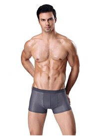 Combo 2 Quần Lót Đùi Nam Thông Hơi Nhật Bản - Xám - XXXL 66-75Kg