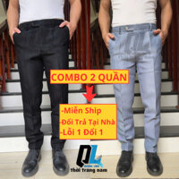 [COMBO 2 QUẦN] Quần Âu Nam chất vải [Tuyết Mưa] Vải không nhăn,không xù lông ống dáng Hàn - Hàng mới về