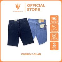 Combo 2 Quần Short Jean Nam Túi Chéo - Quần Đùi Nam Chất Jean Bò Co Giãn Năng Động Trẻ Trung