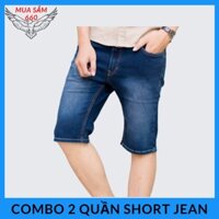 Combo 2 Quần Short Jean Nam Cao Cấp, Quần Đùi Phối Cùng Nhiều Trang Phục-MS012