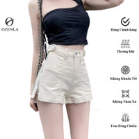 Combo 2 Quần Short Nữ Denim cạp cao, Form Hack Dáng, Khoá Kéo 2 Bên, Chất Kaki Jean Đủ Size