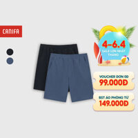 Combo 2 quần sooc nam CANIFA quần đùi chất liệu cotton pha cạp chun ML23 8LA23A004