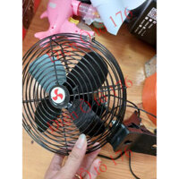 COMBO 2 quạt lồng cánh sắt dành cho ô tô, xe tải,...điện 12v và 24v có chân cắm tẩu siêu khỏe, siêu mát